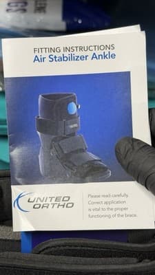 United Ortho Air Stabilizer Ankle Brace Walking Boot Size S/M New - Thumbnail 12