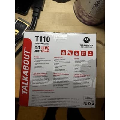 Motorola Talkabout T110 Two-Way Radios – 16 Mile Range – NEW Sealed - Thumbnail 4