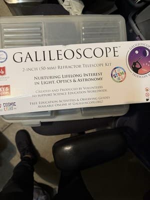 Galileoscope 50-mm 2 Inch F/10 Refractor Kit Telescope Kit NEW Open Box - Thumbnail 8
