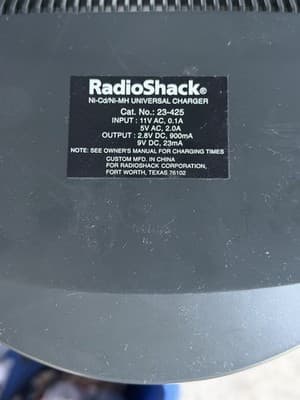 RadioShack 23-425 Universal NiCd NiMH Battery Charger With Adapter Tested - Thumbnail 7