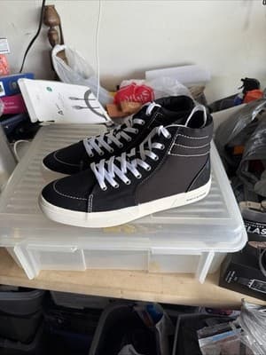 Sun + Stone Jett High Top Sneakers Mens 9M Black Canvas Casual Shoes NWB