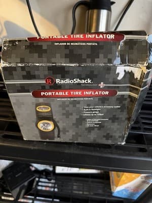 RadioShack Portable Tire Inflator 150psi, Flashlight, Gauge, Car Adapter NEW” - Thumbnail 2