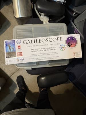 Galileoscope 50-mm 2 Inch F/10 Refractor Kit Telescope Kit NEW Open Box - Thumbnail 6