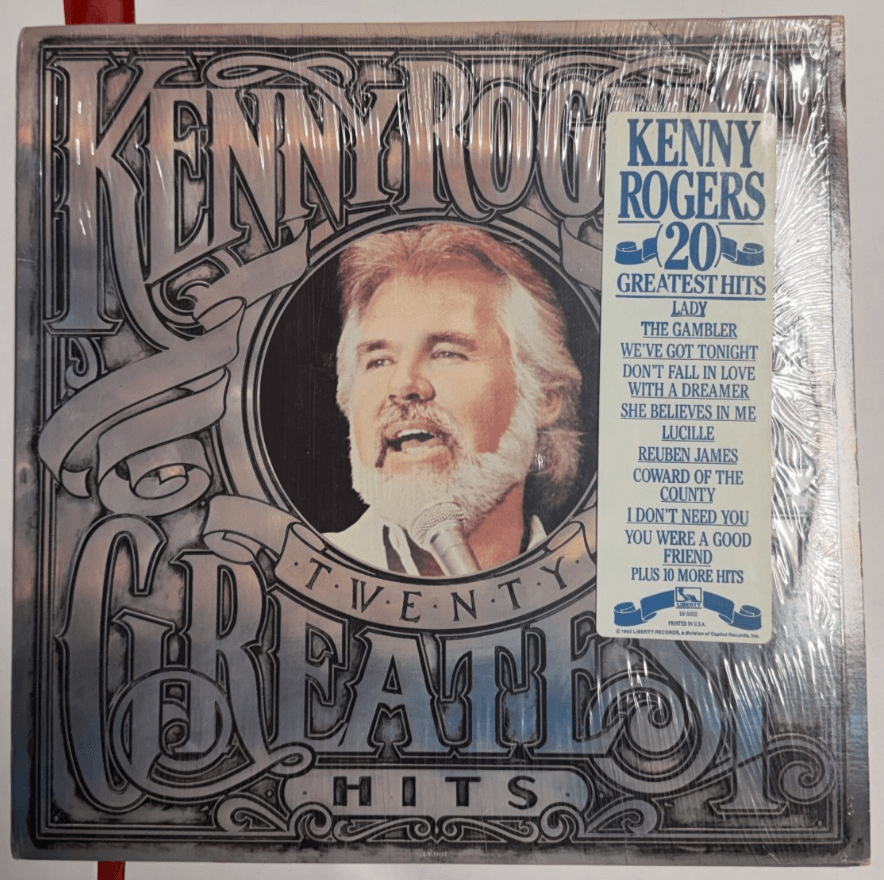 Kenny Rogers – Twenty Greatest Hits Vinyl LP (1983) – Untested