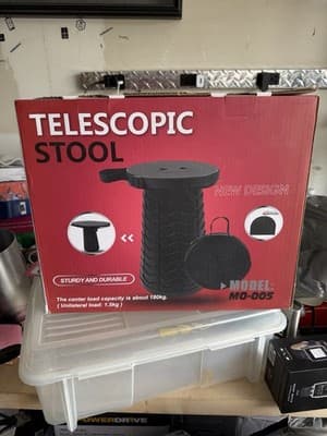 Telescopic Folding Stool MO-005 Portable Adjustable Seat – 180kg Capacity