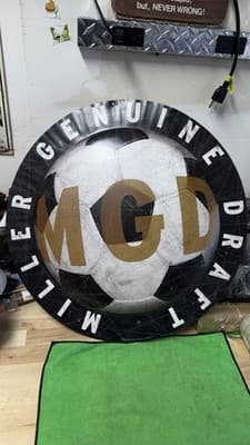 1998 Miller Genuine Draft MGD Round Beer Sign 20” Bar Decor