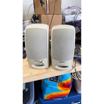 Boston Acoustics BA265 Powered Computer Speakers Multimedia System Beige - Thumbnail 4