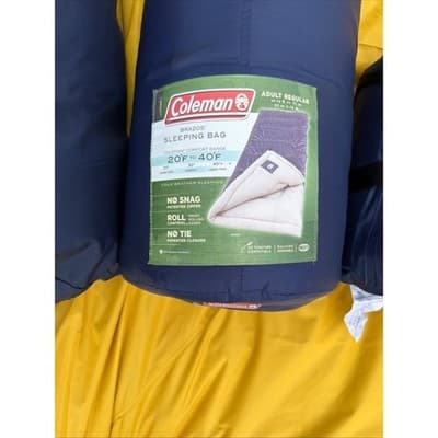 Coleman Brazos 20-40F Sleeping Bag LL Bean 40F Camp Bag & Sleeping Pad Set Navy - Thumbnail 4