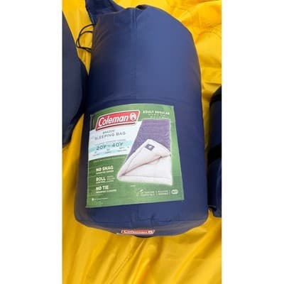 Coleman Brazos 20-40F Sleeping Bag LL Bean 40F Camp Bag & Sleeping Pad Set Navy - Thumbnail 3
