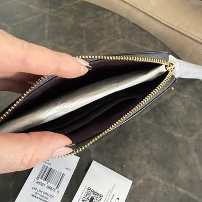 Coach Leather Corner Zip Wristlet Monogram Print NWT - Thumbnail 6