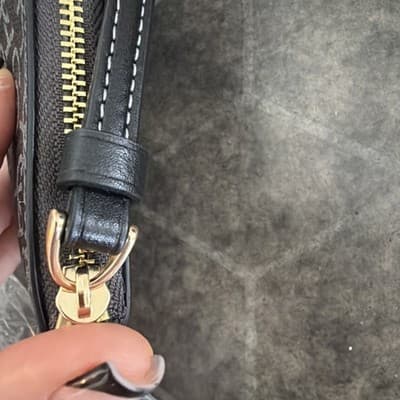 Coach Leather Corner Zip Wristlet Monogram Print NWT - Thumbnail 9