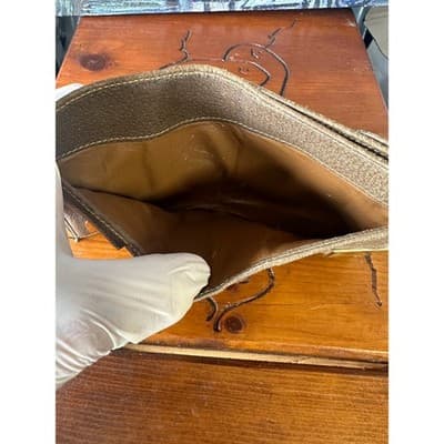 Vintage Gucci GG Supreme Monogram Bifold Wallet Brown Leather Interlocking G Log - Thumbnail 9
