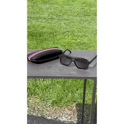 Carrera Black Navigator Sunglasses with Branded Soft Case Flat Top Sporty Style - Thumbnail 11