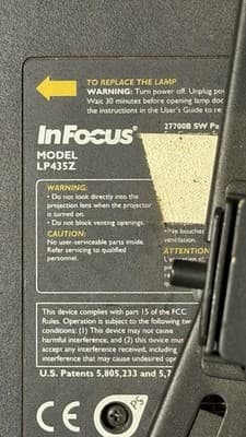 InFocus LP435Z Projector High Resolution Tested Working - Thumbnail 10