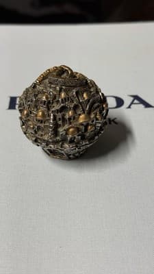 Vintage Jerusalem Old City Metal Miniature Sculpture Sphere Souvenir Figurine - Thumbnail 2
