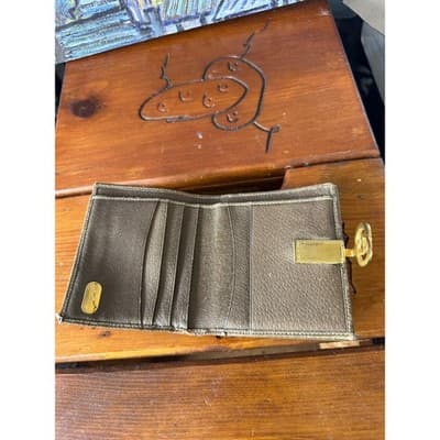 Vintage Gucci GG Supreme Monogram Bifold Wallet Brown Leather Interlocking G Log - Thumbnail 6