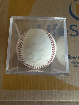Joe Torre Signed Rawlings Official American League Baseball w/ Display Case - Thumbnail 10