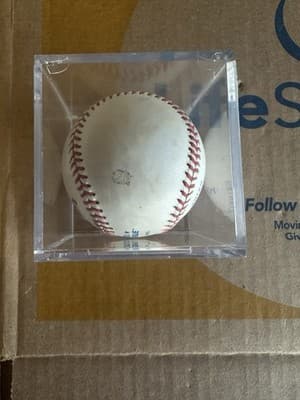 Joe Torre Signed Rawlings Official American League Baseball w/ Display Case - Thumbnail 9
