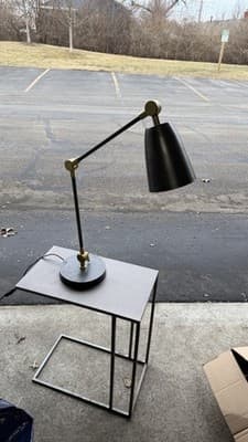 Crate & Barrel JL LY-2020 Black Brass Desk Table Lamp Adjustable - Thumbnail 5