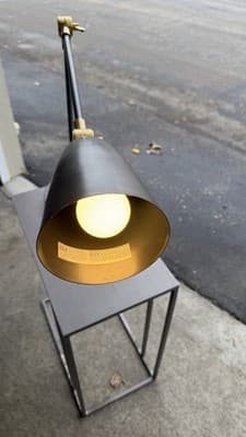 Crate & Barrel JL LY-2020 Black Brass Desk Table Lamp Adjustable - Thumbnail 9
