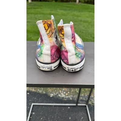 Converse Chuck Taylor All Star Sugar Skull Rose High Sneakers 169106F Mens 6.5 - Thumbnail 8
