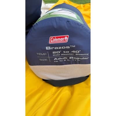 Coleman Brazos 20-40F Sleeping Bag LL Bean 40F Camp Bag & Sleeping Pad Set Navy - Thumbnail 7