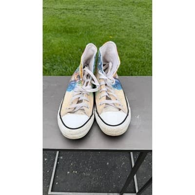 Converse Chuck Taylor All Star Sugar Skull Rose High Sneakers 169106F Mens 6.5 - Thumbnail 4