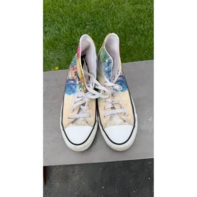 Converse Chuck Taylor All Star Sugar Skull Rose High Sneakers 169106F Mens 6.5 - Thumbnail 7