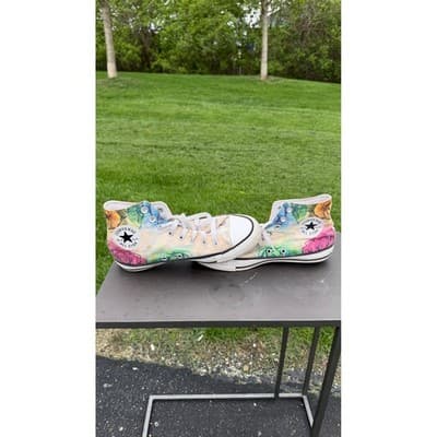 Converse Chuck Taylor All Star Sugar Skull Rose High Sneakers 169106F Mens 6.5 - Thumbnail 13
