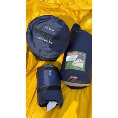 Coleman Brazos 20-40F Sleeping Bag LL Bean 40F Camp Bag & Sleeping Pad Set Navy - Thumbnail 11