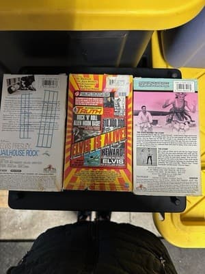 Elvis Presley VHS Lot Jailhouse Rock Viva Las Vegas Elvis Is Alive - Thumbnail 2