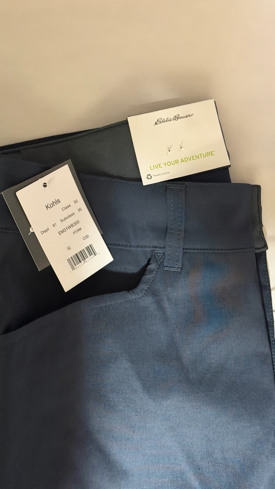 Men’s Pants Set Eddie Bauer 32x32 + Polo 30x32 Navy/Blue Outdoor Chino Lot - Thumbnail 4
