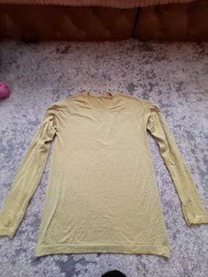 Lululemon Yellow Long Sleeve Athletic Top Men’s Size M Stretch - Thumbnail 2