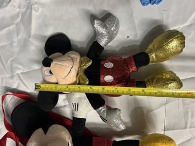Disney Mickey Mouse Plush Backpack & Glitter Plush Toy Lot ~14–16” - Thumbnail 5