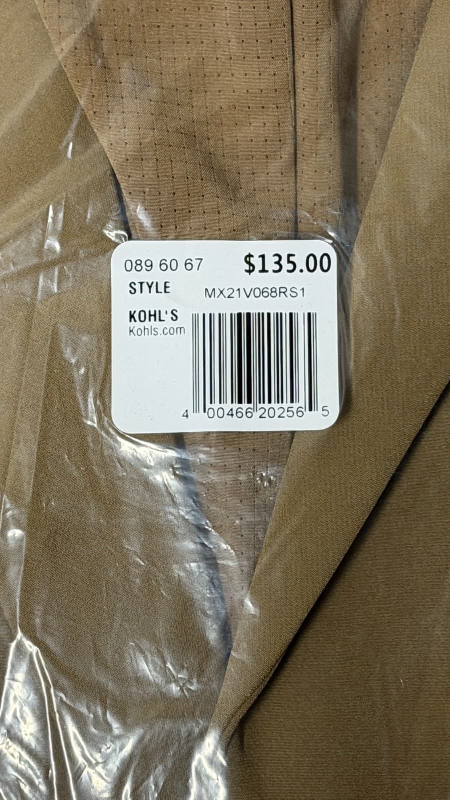 FLX Men’s Blazer Jacket Size S Tan Stretch Casual Urban Style NWT $135 - Thumbnail 3