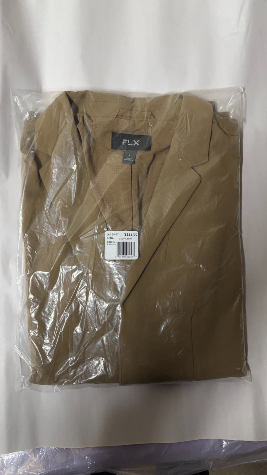 FLX Men’s Blazer Jacket Size S Tan Stretch Casual Urban Style NWT $135 - Thumbnail 2