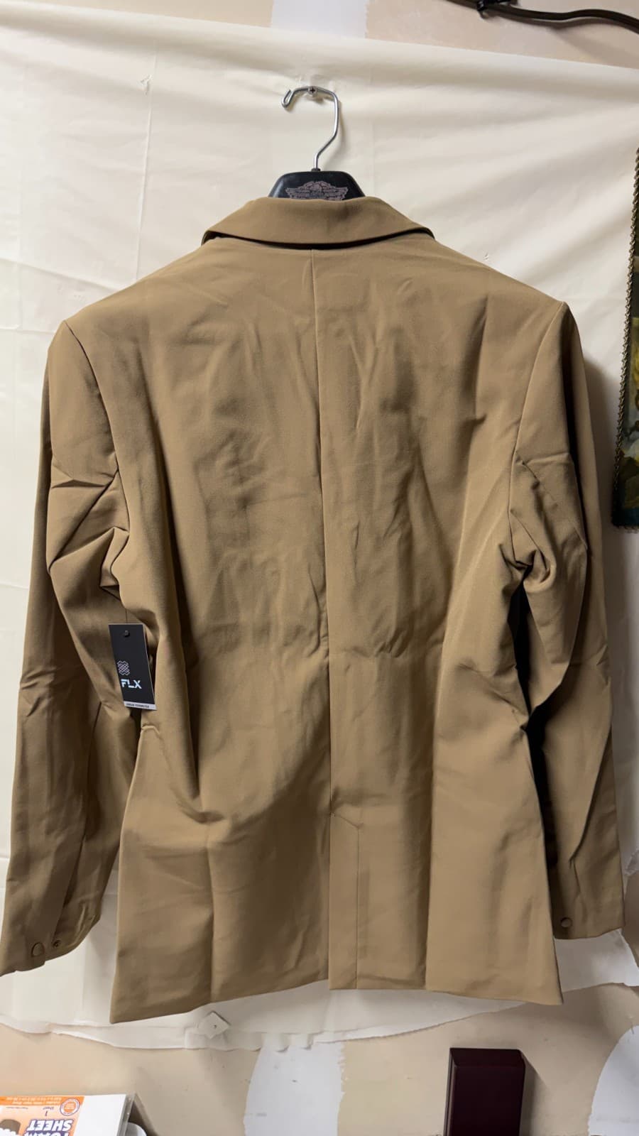 FLX Men’s Blazer Jacket Size S Tan Stretch Casual Urban Style NWT $135 - Thumbnail 12