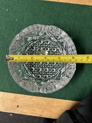 Vintage German Lead Crystal Ashtray Bleikristall 24% PbO Cut Glass 5.5” - Thumbnail 5