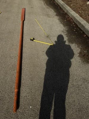 Vintage Wooden Canoe Paddle 14 ft Orange Painted Boat Oar - Thumbnail 3
