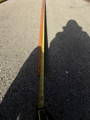 Vintage Wooden Canoe Paddle 14 ft Orange Painted Boat Oar - Thumbnail 5
