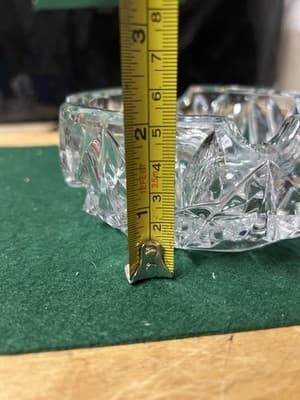 Vintage German Lead Crystal Ashtray Bleikristall 24% PbO Cut Glass 5.5” - Thumbnail 6