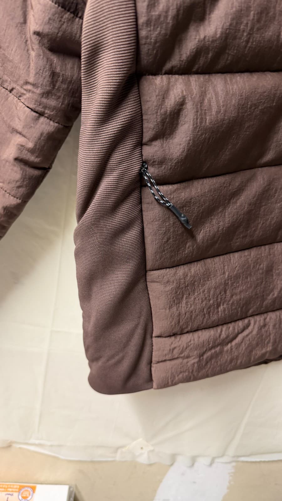 FLX Men’s Puffer Jacket Brown Size M Lightweight Quilted Zip Up NWT - Thumbnail 5