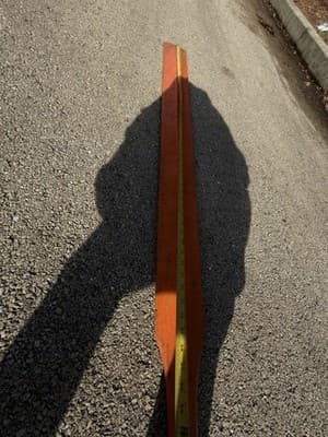 Vintage Wooden Canoe Paddle 14 ft Orange Painted Boat Oar - Thumbnail 4