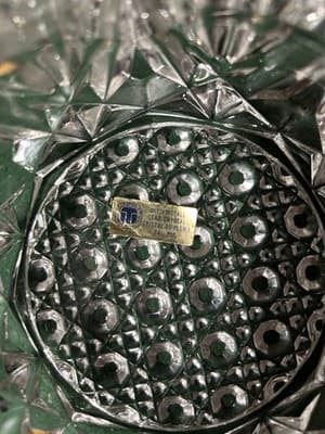 Vintage German Lead Crystal Ashtray Bleikristall 24% PbO Cut Glass 5.5” - Thumbnail 3