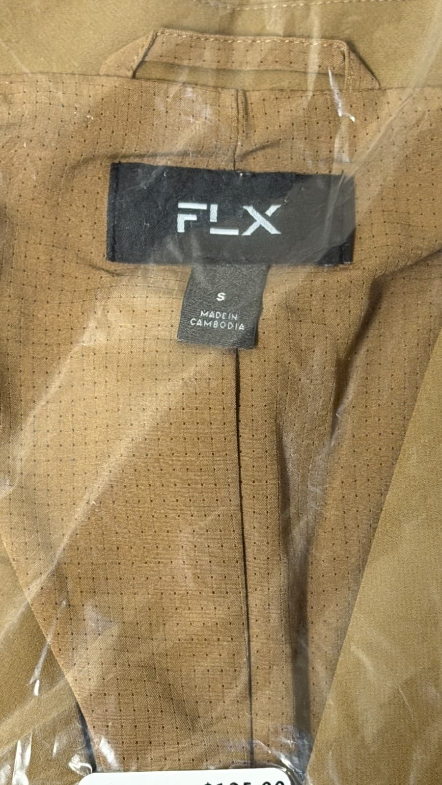 FLX Men’s Blazer Jacket Size S Tan Stretch Casual Urban Style NWT $135 - Thumbnail 4