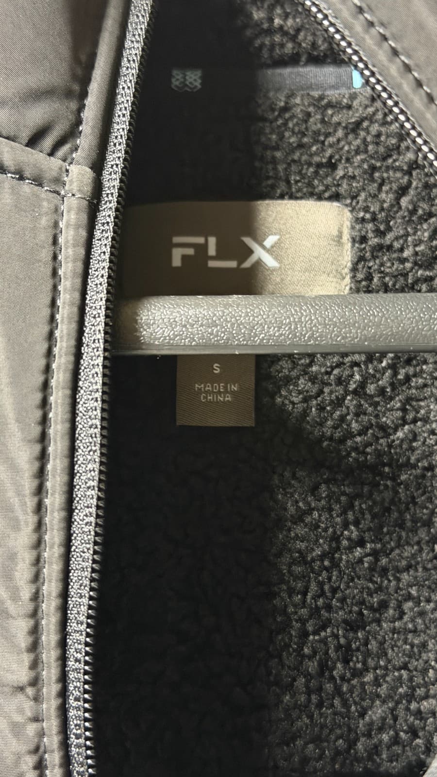 FLX Sherpa Fleece Vest Black Size S New With Tags Zip Pockets Warm - Thumbnail 5
