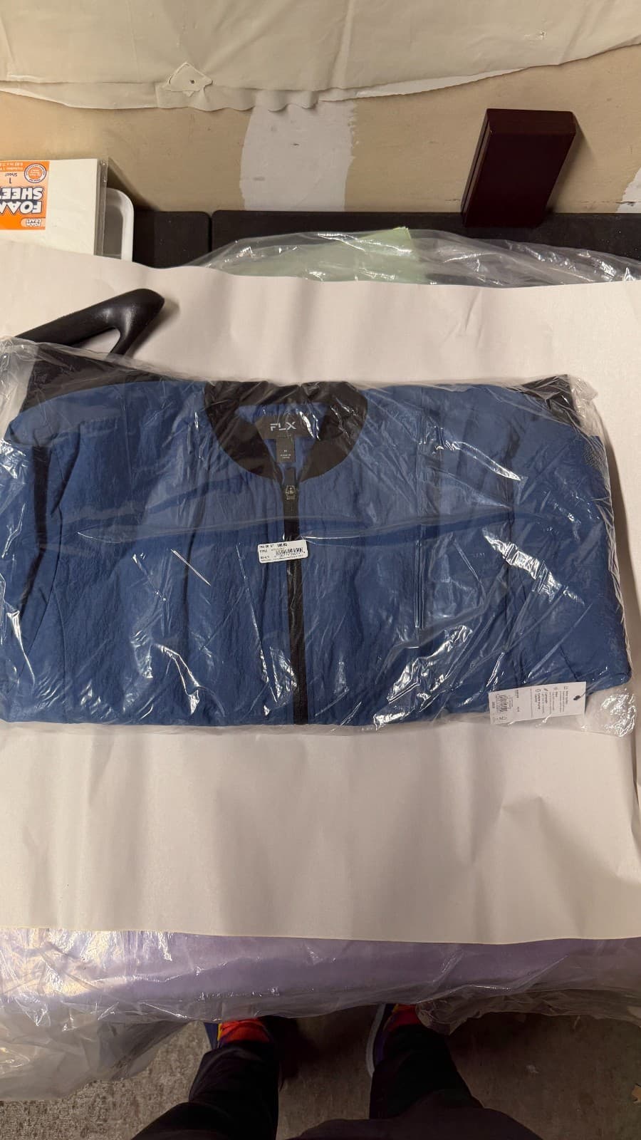 FLX Men’s Blue Bomber Jacket Size M Active Outdoor Lightweight NWT $80 - Thumbnail 5