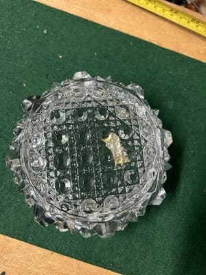 Vintage German Lead Crystal Ashtray Bleikristall 24% PbO Cut Glass 5.5” - Thumbnail 7