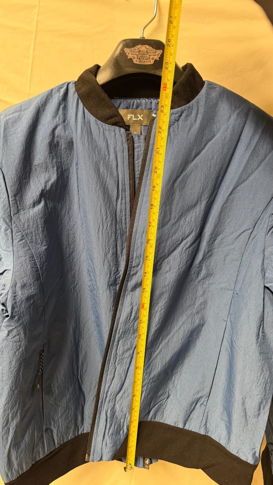 FLX Men’s Blue Bomber Jacket Size M Active Outdoor Lightweight NWT $80 - Thumbnail 13