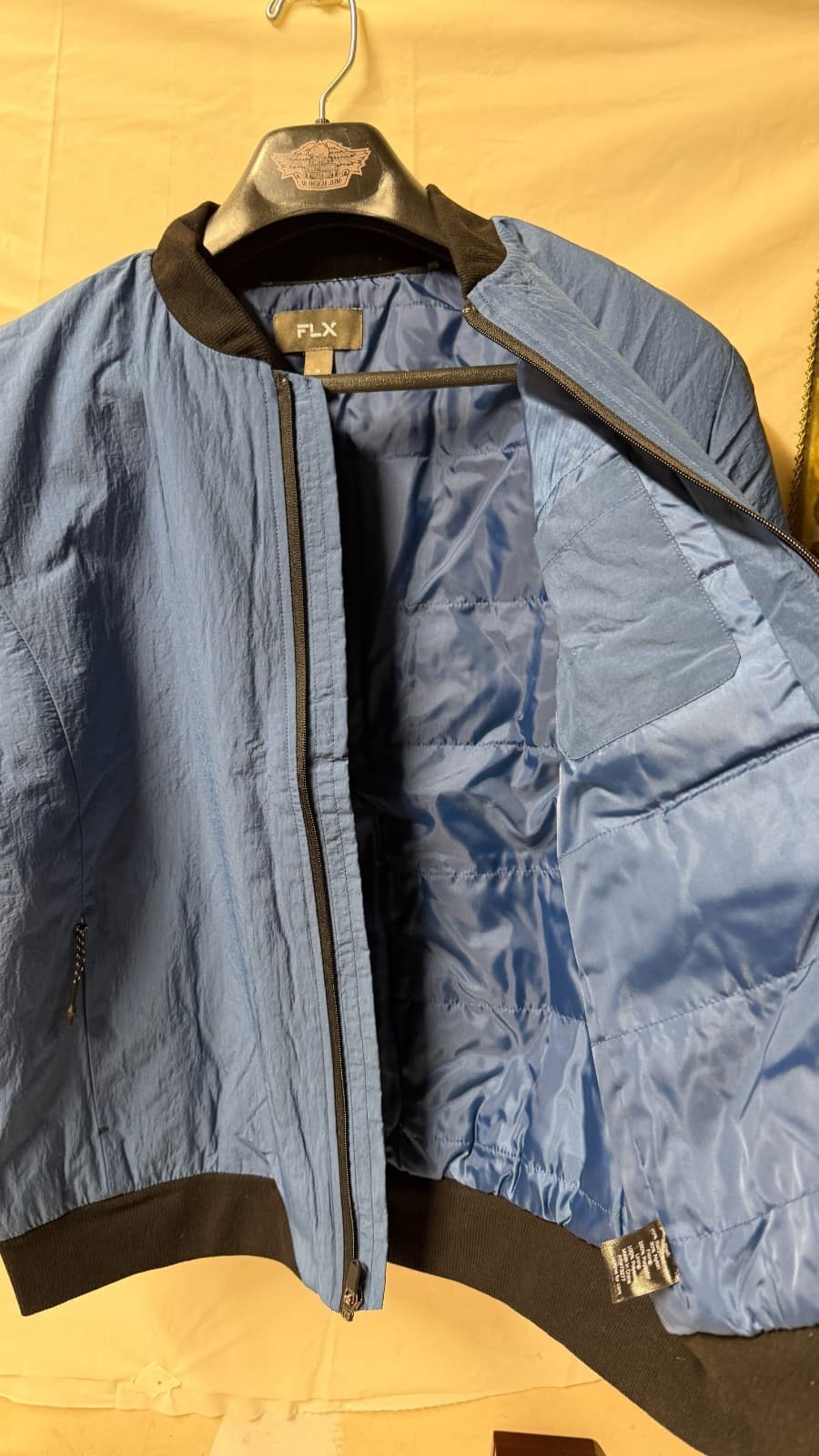 FLX Men’s Blue Bomber Jacket Size M Active Outdoor Lightweight NWT $80 - Thumbnail 12